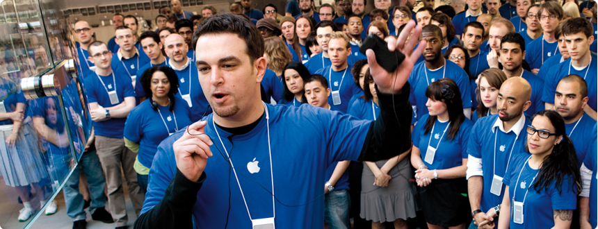 Apple Store Leader-Präsentation auf Retail-Team.